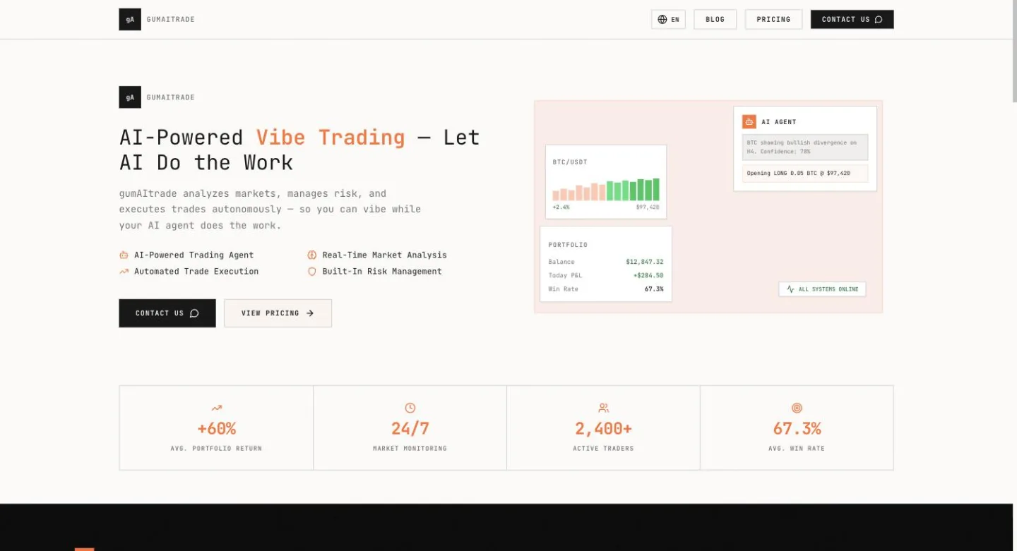 Gumai Trade — เครื่องมือเทรดและวิเคราะห์ตลาดด้วย AI